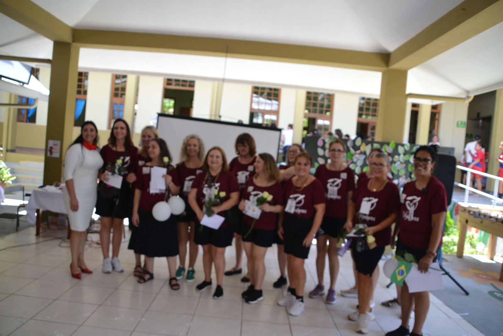 Choir group posing during a Choral Fest Costa Rica for Peace activity.