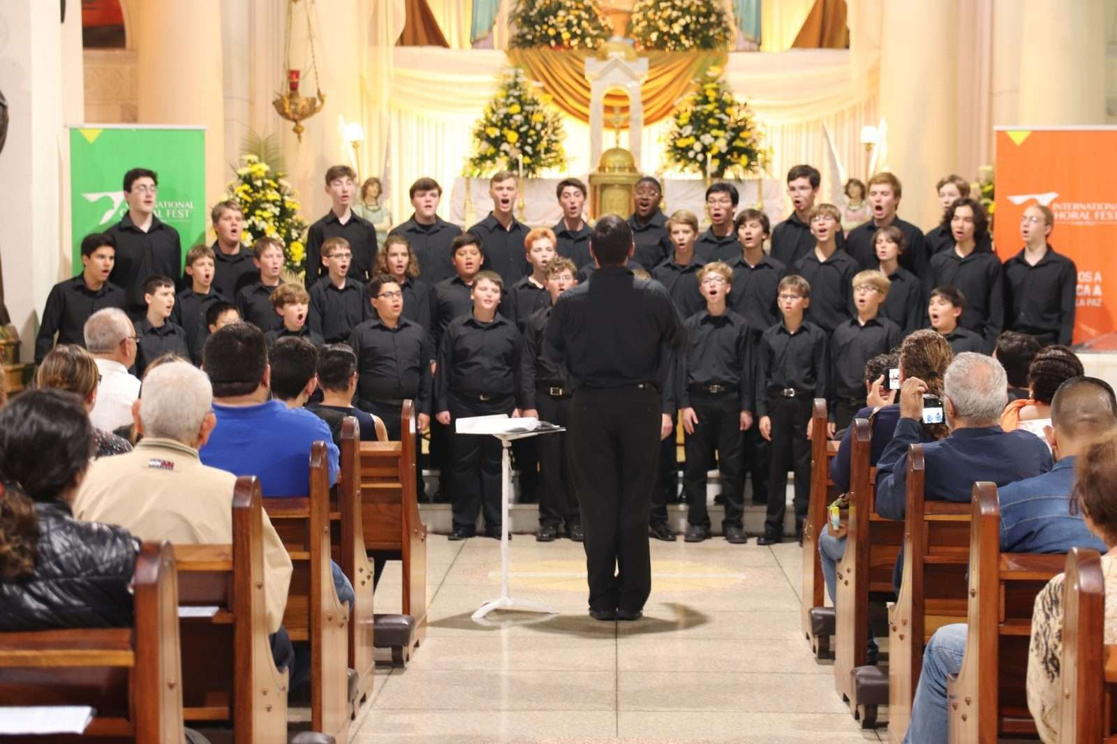Chattanooga Boys Choir member backstage during Choral Fest Costa Rica.
