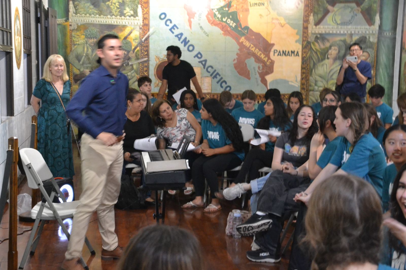 Choir participants taking part in a workshop and shared learning session during Choral Fest Costa Rica for Peace.