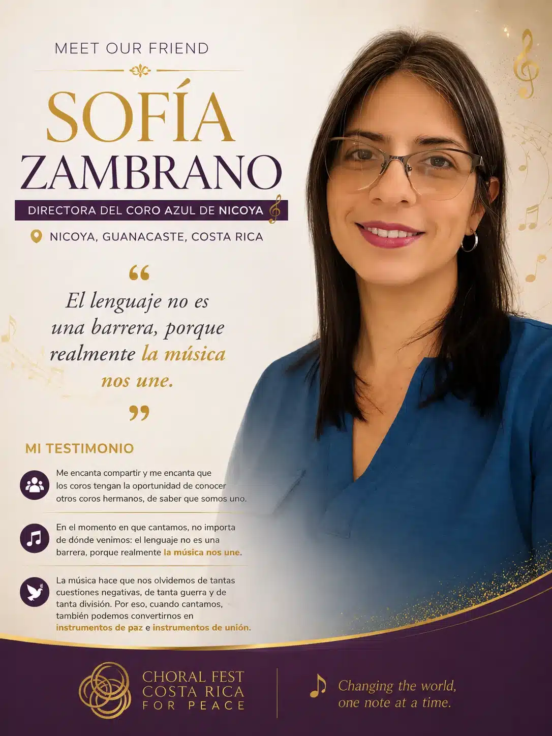 sofia-zambrano-choral-fest-costa-rica-testimonial.webp Tim Sharp participando en el Festival Internacional de Coros Costa Rica por la Paz.”