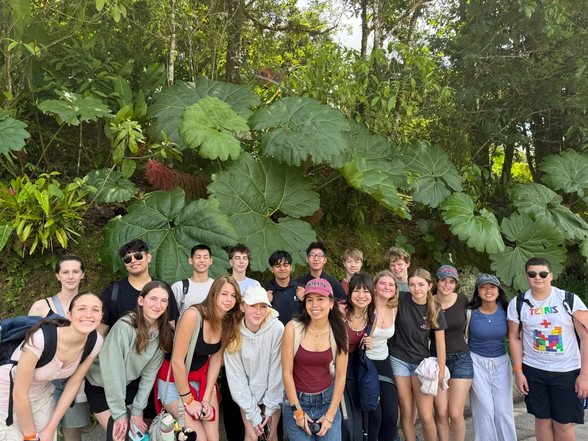 Youth choir participants enjoying a cultural and nature experience in Costa Rica during a meaningful choral journey.