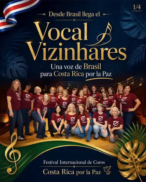 Vocal Vizinhares during the Ninth Edition of Choral Fest Costa Rica for Peace 2026.