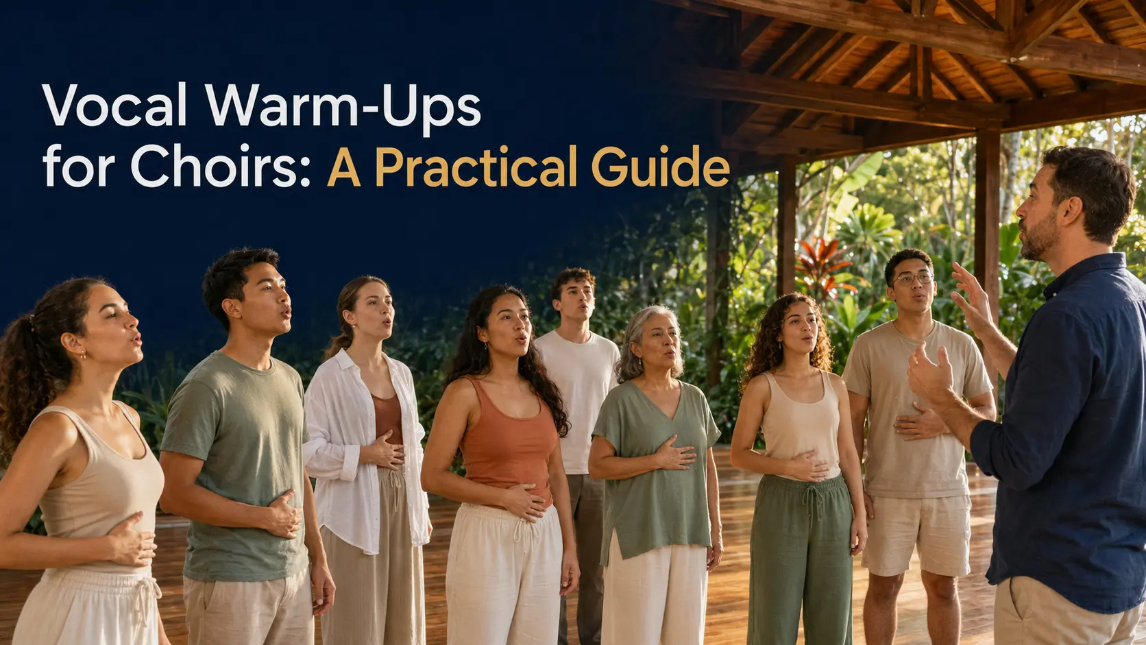 Vocal warm-ups for choirs during a choral rehearsal